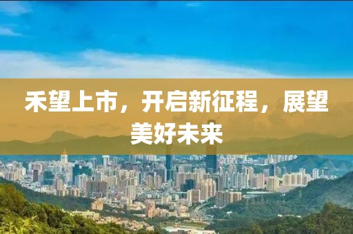 禾望上市，开启新征程，展望美好未来