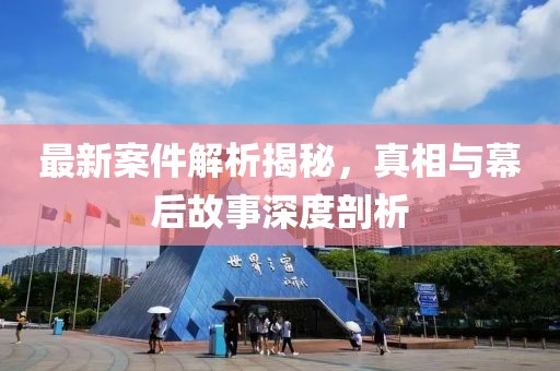 最新案件解析揭秘，真相与幕后故事深度剖析