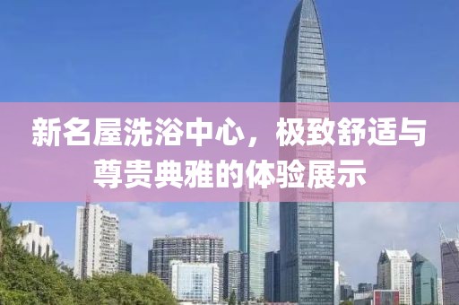 新名屋洗浴中心，极致舒适与尊贵典雅的体验展示