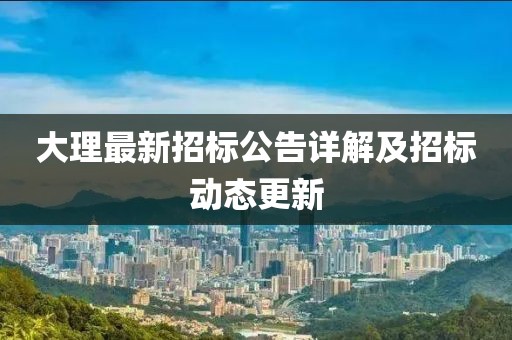 大理最新招标公告详解及招标动态更新