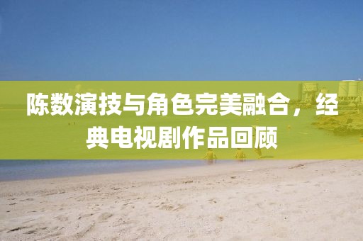 陈数演技与角色完美融合，经典电视剧作品回顾