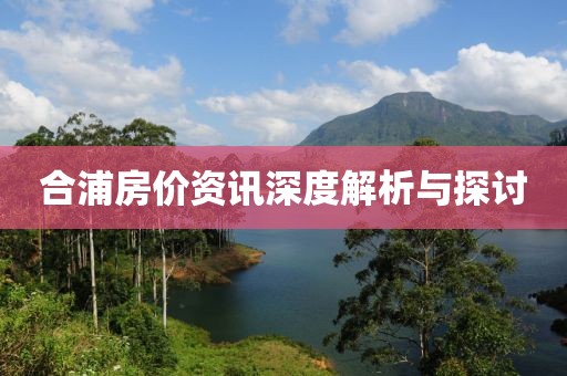 合浦房价资讯深度解析与探讨