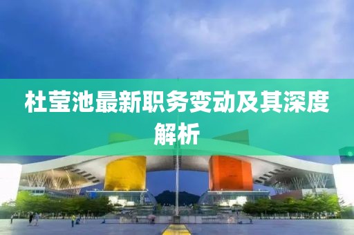 杜莹池最新职务变动及其深度解析