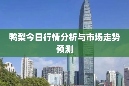 鸭梨今日行情分析与市场走势预测